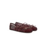 Gucci Horsebit Ballet Flat Red Mesh For Women 835077 FAEQZ 6207
