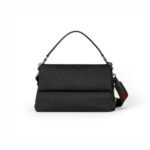 Gucci Medium GG Crossbody Bag With Web Black For Men 14.2in/36cm 821616 FAEHA 1042
