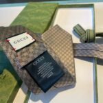 Gucci Monogram Interlocking G Jacquard Tie Light Grey For Men - Image 5