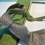 Gucci Monogram Interlocking G Jacquard Tie Light Grey For Men - Image 7