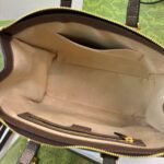 Gucci Ophidia Medium Top Handle Bag 13in/ 33cm Beige/Ebony Supreme Canvas Gold Hardware For Women 524537 K05NB 8745 - Image 7