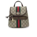 Gucci Ophidia Mini Backpack Beige And Dark Brown Monogram Bag For Women 20cm/7.9in