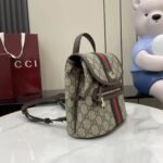 Gucci Ophidia Mini Backpack Beige And Dark Brown Monogram Bag For Women 20cm/7.9in - Image 3