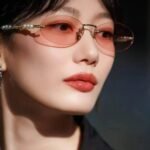 Gucci Oval Frame Sunglasses Solid Light Pink With Gold Toned Metal Frame - 820505 I3330 8059 - Image 4