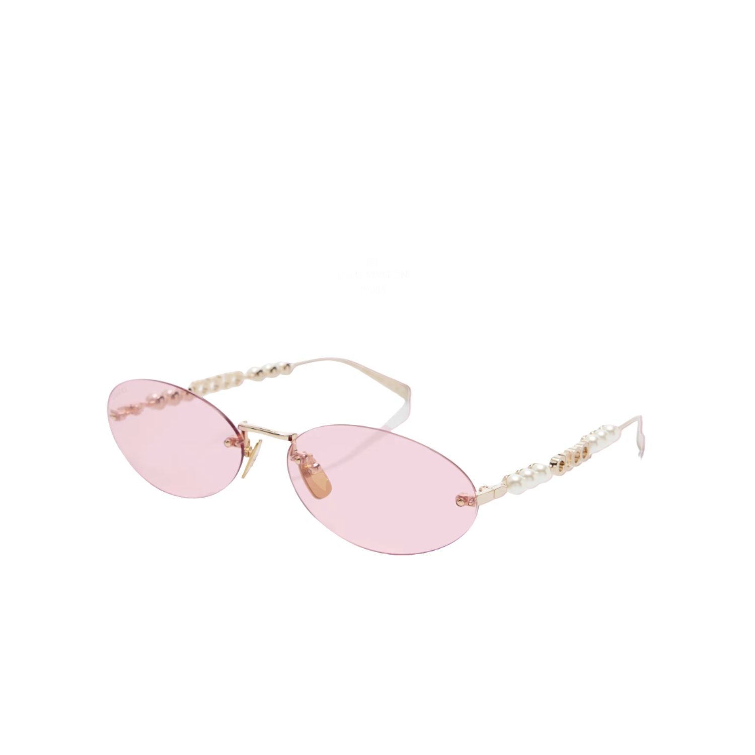 gucci-oval-frame-sunglasses-solid-pink.jpg Gucci Oval Frame Sunglasses Solid Light Pink With Gold Toned Metal Frame - 820505 I3330 8059 - Image 1