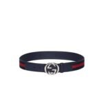 Gucci Reversible Belt With Interlocking G Buckle Blue/Red 38mm 849862 CWLST 4050