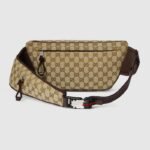 Gucci Small GG Belt Bag Beige And Dark Brown For Men 12.6in/32cm 804262 FADUK 9853 - Image 5