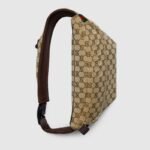 Gucci Small GG Belt Bag Beige And Dark Brown For Men 12.6in/32cm 804262 FADUK 9853 - Image 7