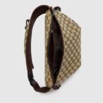 Gucci Small GG Belt Bag Beige And Dark Brown For Men 12.6in/32cm 804262 FADUK 9853 - Image 8