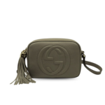 Gucci Soho Small Disco Bag Grayish Green For Women, Women's Bags, Shoulder And Crossbody Bags 8in/21cm GG 308364