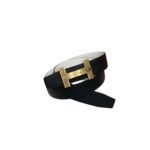 Hermès “H-Zip” 38mm Reversible Belt White & Black - Image 2