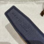 Hermès “H-Zip” 38mm Reversible Belt Navy Blue & Black - Image 8