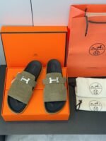 Hermes Jaures Sandals Etoupe For Men H242944ZHX3400 - Image 7