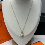 Hermes Amulettes Constance Necklace Gold Tone For Women - Image 3
