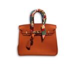 Hermes Birkin Orange Semi Handstitched With Gold Toned Hardware For Women 30cm/11.8in