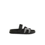 Hermes Chypre Sandals Prunoir/ Noir For Men H251888ZHPN390 - Image 3