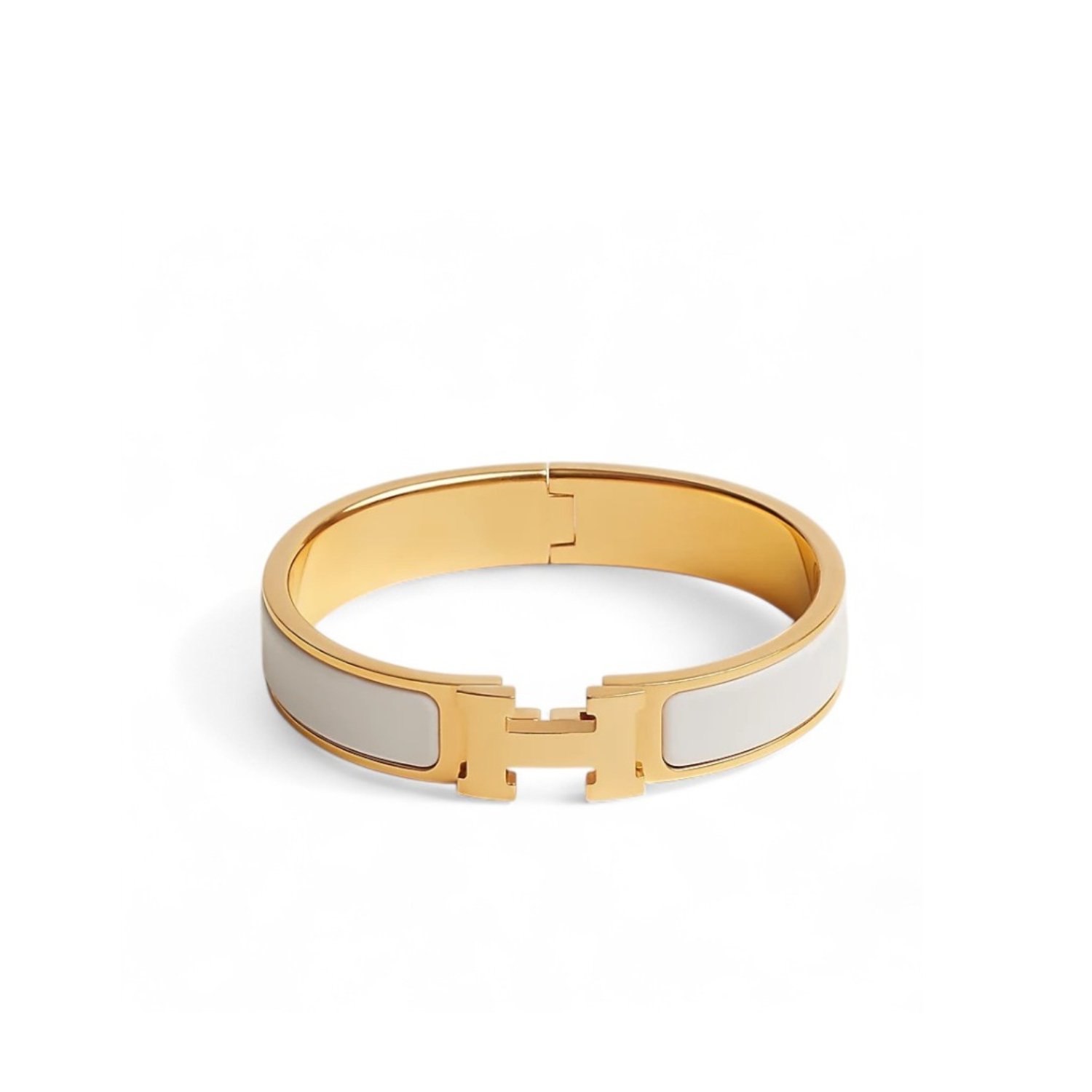 hermes-clic-h-bracelet-1-5.jpg Hermes Clic H Bracelet Blanc H700001F 31PM - Image 1