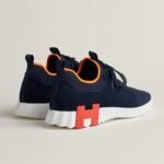 Hermes Depart Slip-On Sneakers Navy Blue For Men H212917ZHI3410 - Image 4