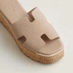 Hermes Eze 30 Sandals Beige Camel For Women H232150Z D1400 - Image 3