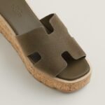 Hermes Eze 30 Sandals Vert Toundra For Women H232150Z 1R400 - Image 3