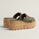 Hermes Eze 30 Sandals Vert Toundra For Women H232150Z 1R400 - Image 4