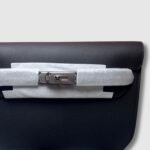 Hermes Garden Kelly Depeches 25 Pouch Silver Hardware Black For Men - 25.4cm/10in - Image 7