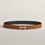 Hermes Hisseo Belt Buckle And Reversible Leather Strap 32 mm Noir/Brown H073967CAAA075 - Image 3
