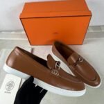Hermes Ignacio Loafers Brown For Men H241927ZAA3390 - Image 2