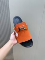 Hermes Jaures Sandals Orange For Men - Image 4