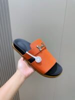 Hermes Jaures Sandals Orange For Men - Image 5