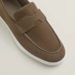 Hermes Job Loafers Etoupe For Men H242935ZAX3415 - Image 4
