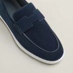Hermes Job Loafers Marine For Men H242935ZAI2390 - Image 4