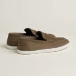 Hermes Job Loafers Etoupe For Men H242935ZAX3415 - Image 5