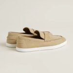 Hermes Job Loafers Beige For Men H252843ZAVD390 - Image 5