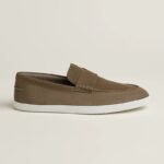 Hermes Job Loafers Etoupe For Men H242935ZAX3415 - Image 3