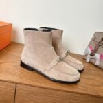 Hermes Kelsy Ankle Boots Beige Camel For Women H251004Z D1355 - Image 3