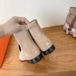 Hermes Kelsy Ankle Boots Beige Camel For Women H251004Z D1355 - Image 5