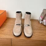 Hermes Kelsy Ankle Boots Beige Camel For Women H251004Z D1355 - Image 6