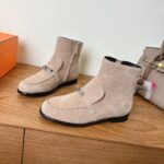 Hermes Kelsy Ankle Boots Beige Camel For Women H251004Z D1355 - Image 9