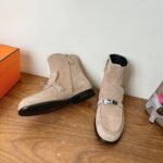 Hermes Kelsy Ankle Boots Beige Camel For Women H251004Z D1355 - Image 10