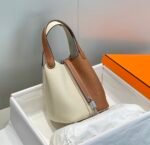 Hermes Picotin Lock 18 Bag Cream/Brown For Women 7.1in/18cm - Image 3