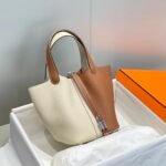 Hermes Picotin Lock 18 Bag Cream/Brown For Women 7.1in/18cm - Image 2