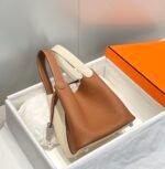 Hermes Picotin Lock 18 Bag Cream/Brown For Women 7.1in/18cm - Image 10
