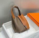 Hermes Picotin Lock 18 Bag Grey/Brown For Women 7.1in/18cm - Image 3