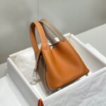 Hermes Picotin Lock 18 Bag Grey/Brown For Women 7.1in/18cm - Image 9