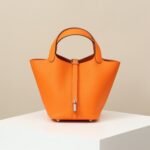 Hermes Picotin Lock 18 Bag Orange For Women 7.1in/18cm - Image 3