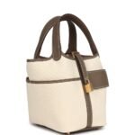 Hermes Picotin Lock 18 Pocket Top Handle Bag 7.1in/ 18cm Etoupe Gold Hardware For Women H083189CCAX - Image 2