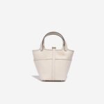 Hermes Picotin Lock 18 Pocket Top Handle Bag 7.1in/ 18cm White Silver Hardware For Women - Image 2