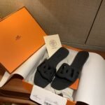 Hermes Aloha Sandal Black For Women, Women's Shoes H201157Z 02340 - Image 2