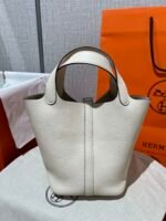 Hermes Picotin Lock 18 White Bag For Women, Women's Handbags 7.1in/18cm - Image 8